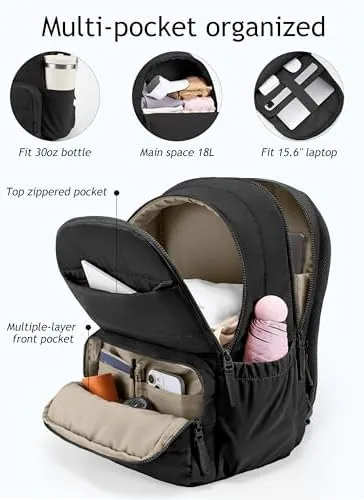 Close look at the Uselike Travel Backpack for Women, 15.6 Inch Laptop Backpack, Quilted build quality
