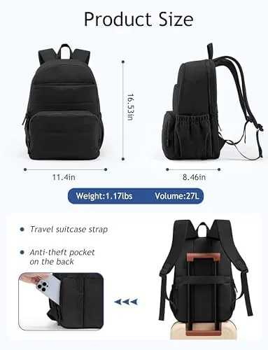 The Uselike Travel Backpack for Women, 15.6 Inch Laptop Backpack, Quilted in real use