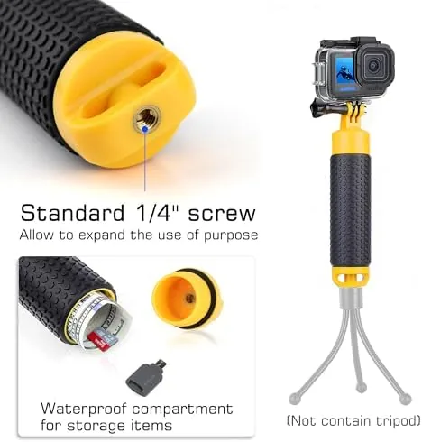 Close look at the GEPULY Waterproof Case with Handle for GoPro Hero 13 12 build quality
