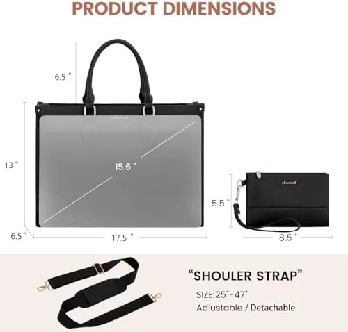 The LOVEVOOK Laptop Bag for Women 17 lnch,Waterproof Laptops Tote Bags in real use