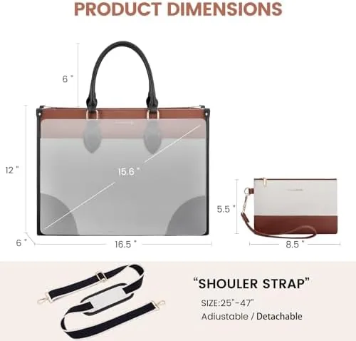 The LOVEVOOK Laptop Bag for Women 15.6 lnch,Waterproof Laptops Tote Bags in real use