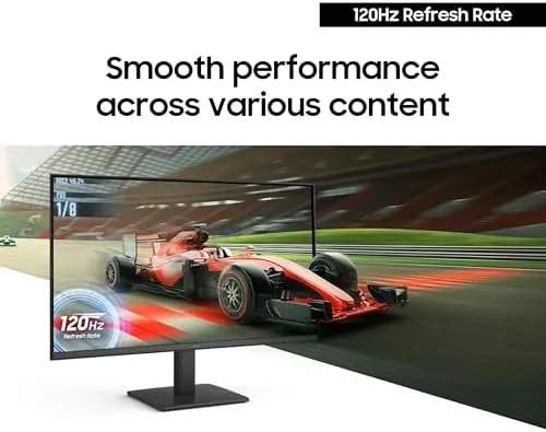 Samsung S32GF displaying a game with fast motion