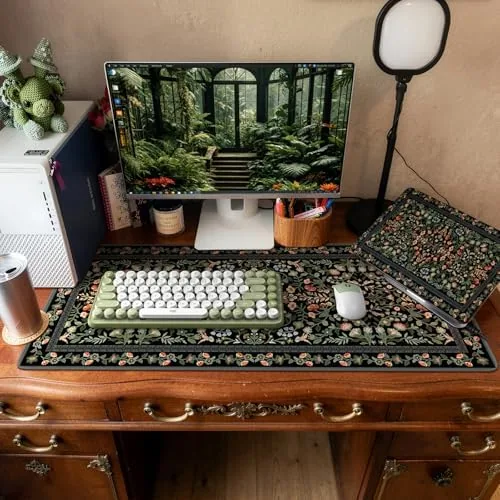 Testing the iCasso Floral Desk Mat,Mouse Pad for Office Decor,35.4x15.7in,Black | Back over two weeks