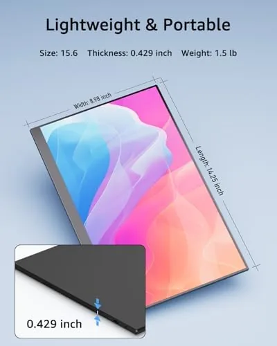 Close look at the Yodoit Portable Monitor 15.6" 1920×1080 FHD IPS Travel Screen Display build quality