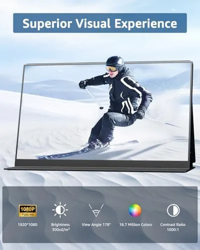 Another view of the Yodoit Portable Monitor 15.6" 1920×1080 FHD IPS Travel Screen Display