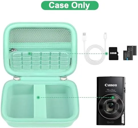 Close look at the Canboc Carrying Case for Canon PowerShot ELPH 360 HS A/ build quality
