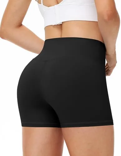 Close look at the Runhit Women's Workout Biker Shorts - 3"/5"/8" High Waisted Tummy build quality