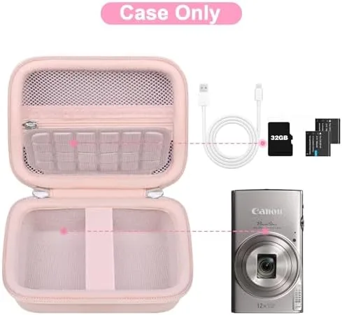Close look at the Canboc Carrying Case for Canon PowerShot ELPH 360 HS A/ build quality