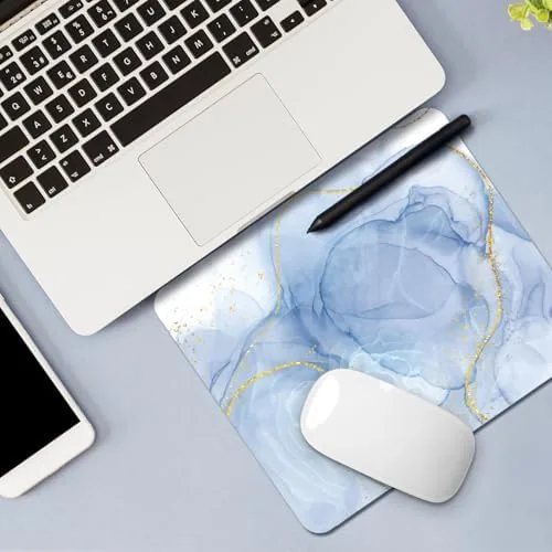 The FROGIGO Mouse Pad with Stitched Edges - Elegant Marble Mousepad in real use