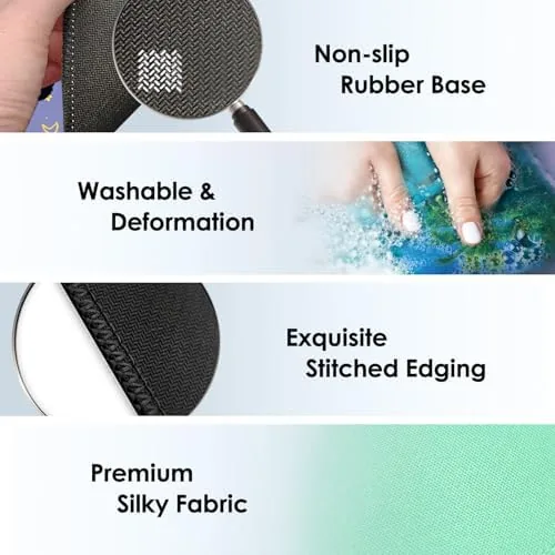 Another view of the FROGIGO Mouse Pad with Stitched Edges - Elegant Marble Mousepad