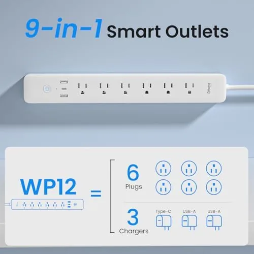 The GHome Smart Power Strip, WiFi Surge Protector with 6 Individually compared in context