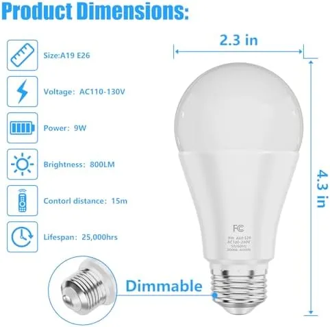 The A19 Color Changing Light Bulb with Remote Control&App Control, 800LM in real use