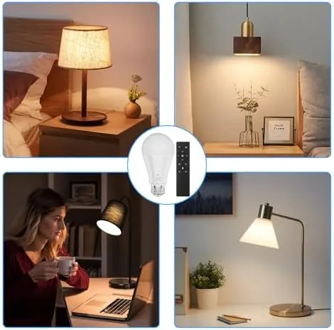 The A19 Color Changing Light Bulb with Remote Control&App Control, 800LM compared in context