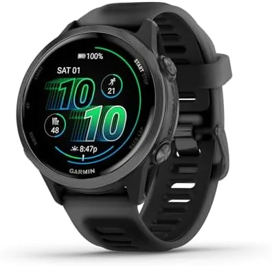Overview of the Garmin Forerunner® 570, 42mm, Aluminum, Black | Smaller-Sized Advanced GPS