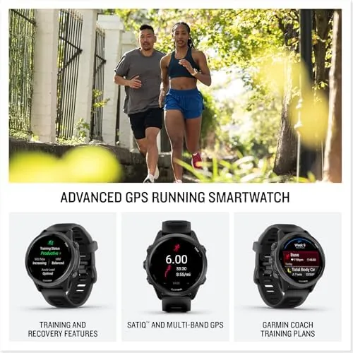 Close look at the Garmin Forerunner® 570, 42mm, Aluminum, Black | Smaller-Sized Advanced GPS build quality