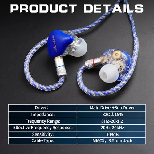 The DEMAKE in-Ear Monitor with Detachable Silver-Plated,no mic | HiFi IEM compared in context
