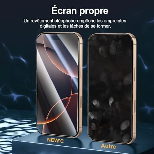 Another view of the NEW'C 3 Pack Designed for iPhone 16 Pro, iPhone 17