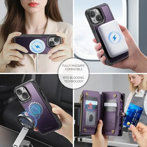 The Defencase for iPhone 15 Phone Case Wallet Compatible with Magsafe in real use