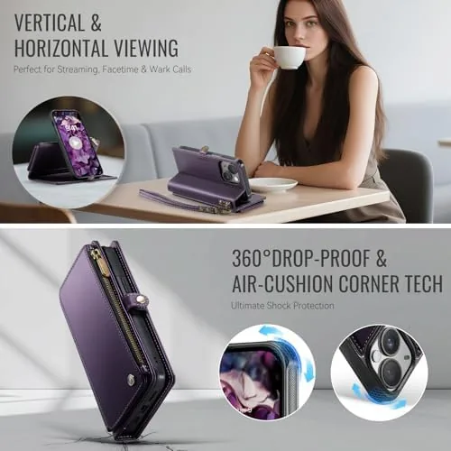 Another view of the Defencase for iPhone 15 Phone Case Wallet Compatible with Magsafe