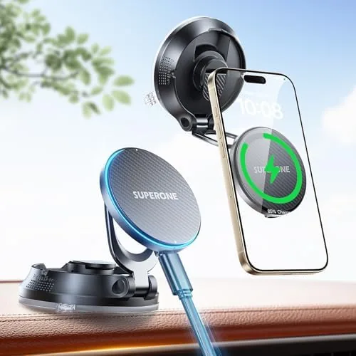 for MagSafe Car Mount Charger, 15W Fast Charging Magnetic Wireless Car Charger [88+LBS Ultra Review: Tested and Rated
