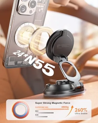 Another view of the for MagSafe Car Mount Charger, 15W Fast Charging Magnetic Wireless