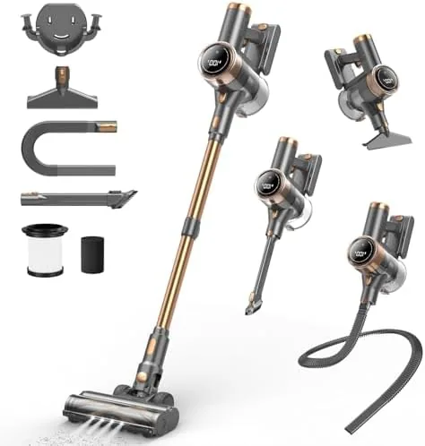 Overview of the Cordless Vacuum Cleaner, 10-in-1 Lightweight Stick Vacuum with 45mins Runtime