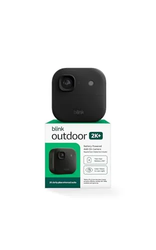 Close up of the Blink Outdoor 2K+ lens and mounting bracket