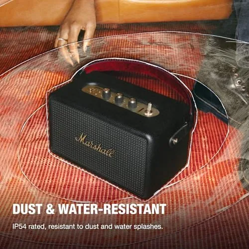 The Marshall Kilburn III Portable Bluetooth Speaker - Black and Brass in real use