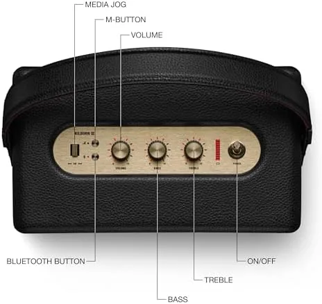 The Marshall Kilburn III Portable Bluetooth Speaker - Black and Brass compared in context