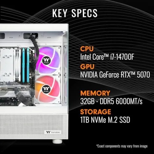 Close up of the RGB DDR5 memory and the cooling inside the View tower