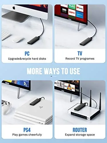 The Lemorele Aluminum M.2 NVMe Enclosure,USB 3.2 Gen2 10Gbps Tool-Free ,SSD compared in context