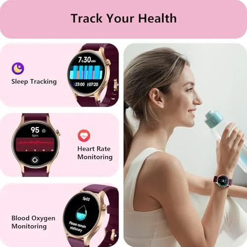 Close look at the Smart Watch for Women, Answer/Makr Call, 1.32'' AMOLED Ultra-Clear Screen build quality