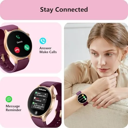 The Smart Watch for Women, Answer/Makr Call, 1.32'' AMOLED Ultra-Clear Screen in real use