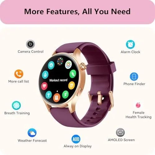 Testing the Smart Watch for Women, Answer/Makr Call, 1.32'' AMOLED Ultra-Clear Screen over two weeks