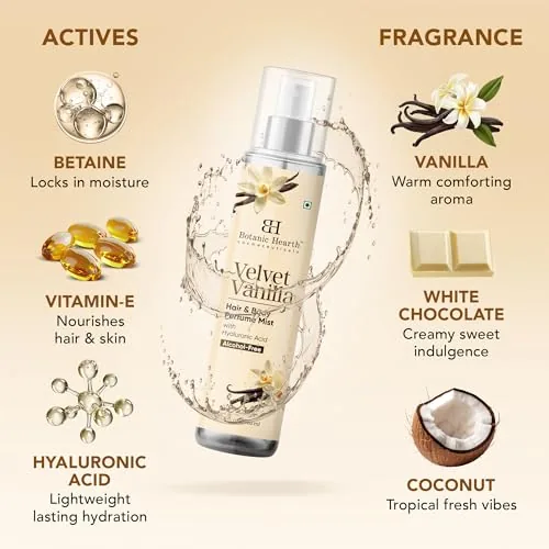The Botanic Hearth Vanilla Hair Perfume & Body Mist- 3.4 Fl in real use