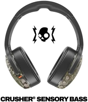 Close look at the Skullcandy Crusher Evo Wireless Over-Ear Headphones - Realtree APX | build quality