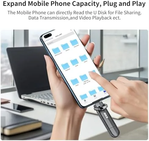 Another view of the SSK 1TB USB C Flash Thumb Drive up to 550MB/s