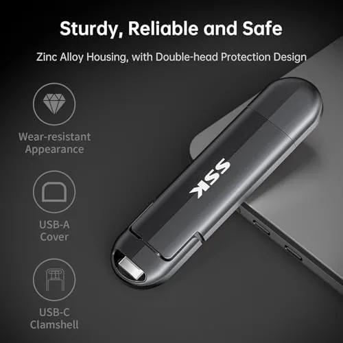 The SSK 1TB USB C Flash Thumb Drive up to 550MB/s compared in context