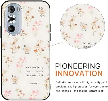Close look at the 2 Pack Cartoon Floral Phone Case for Motorola Edge+ 5G build quality