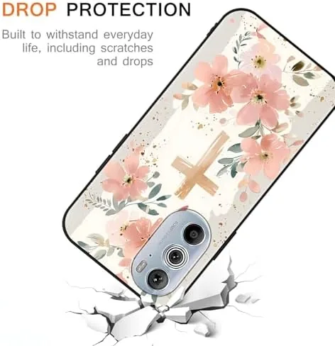Another view of the 2 Pack Cartoon Floral Phone Case for Motorola Edge+ 5G