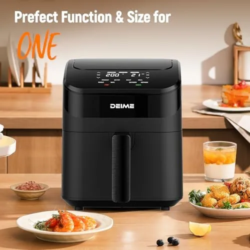 The DEIME Air Fryer 4.5 Qt, Small Airfryer Digital Space Saving in real use