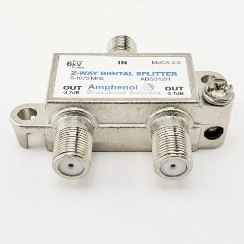 Another view of the Amphenol Digital Coaxial Splitter MoCA 2.5 (2 Way) ABS312H