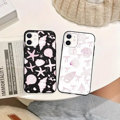 The 2 Pack Summer Bow Shell Phone Case for iPhone 12 in real use