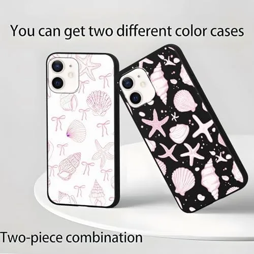 Another view of the 2 Pack Summer Bow Shell Phone Case for iPhone 12