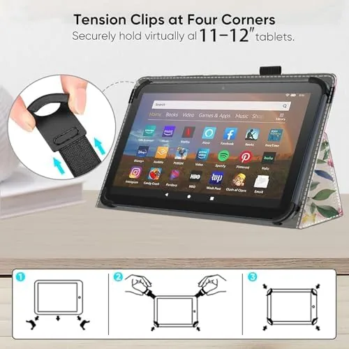 Another view of the Universal 11 12 Inch Android Tablet Case,Slim Folding Stand Cover