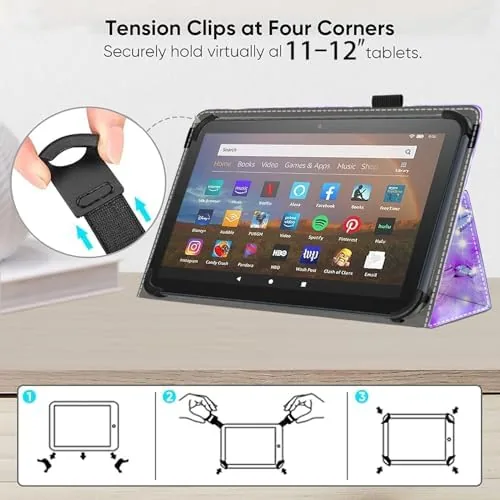 Another view of the Universal 11 12 Inch Android Tablet Case,Slim Folding Stand Cover