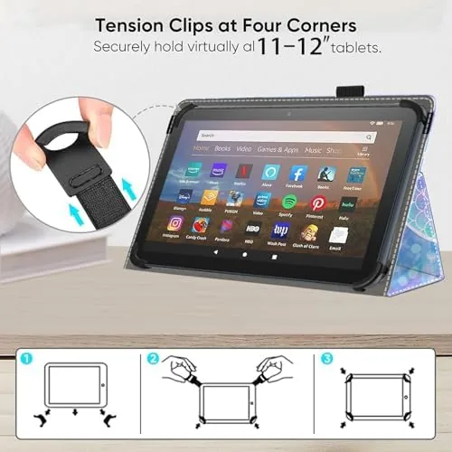 Another view of the Universal 11 12 Inch Android Tablet Case,Slim Folding Stand Cover