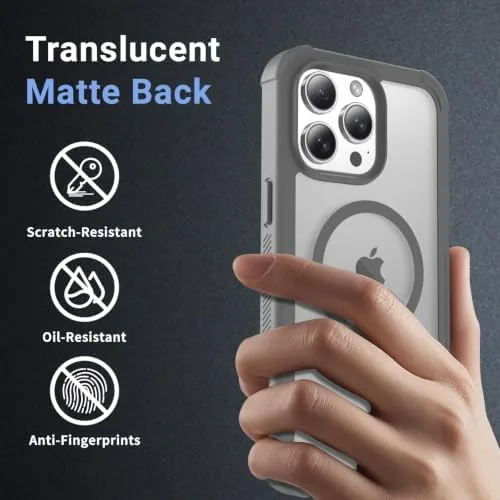 Another view of the jaroco Magnetic for iPhone 15 Case Heavy Duty Protection Gray