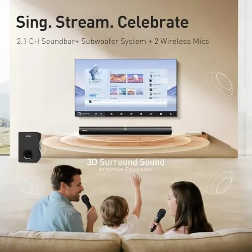 Close up of the soundbar controls and input panel