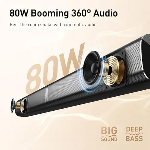 The two wireless karaoke microphones resting on the soundbar
